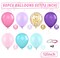 Pink Blue Purple Balloons, 60Pcs 12 Inch Pastel Macaron Pink Purple Teal Blue Gold Confetti Birthday Balloons for Kids Girls Princess Birthday Party Wedding Baby Shower Decorations